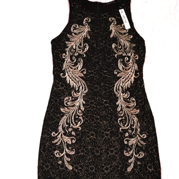 NWT Black Dressy Mini Dress Med - Picture 1 of 9